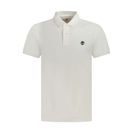 Timberland White Cotton Men Polo Shirt TI-35453-S