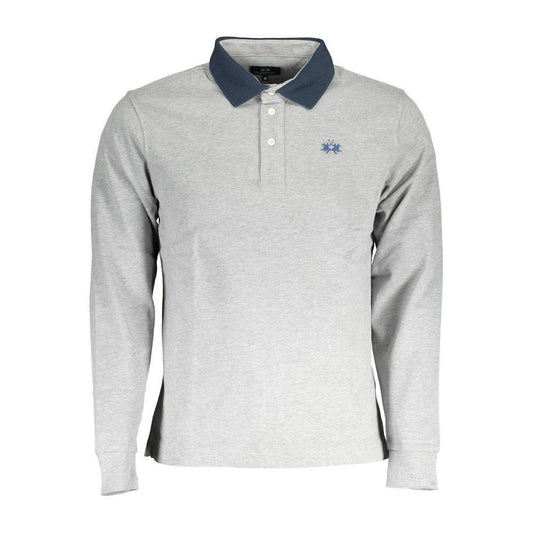 La Martina Brown Cotton Men Polo Shirt