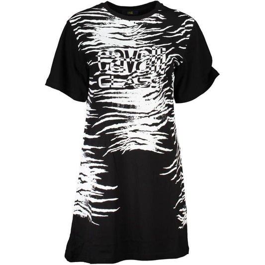 Cavalli Class Black Cotton Women Dress CA-36840-XS