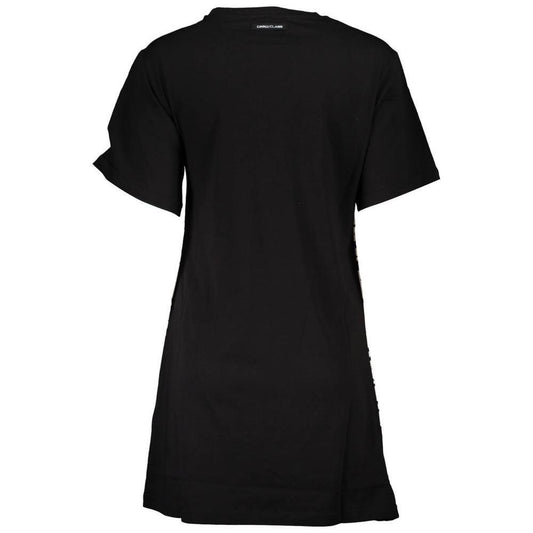 Cavalli Class Black Cotton Women Dress CA-36840-XS
