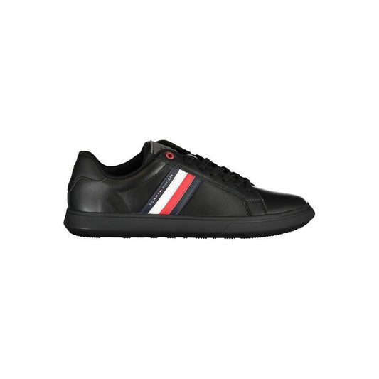 Tommy Hilfiger Chic Black Sneakers with Iconic Contrast Details TO-27123-EU40/US7