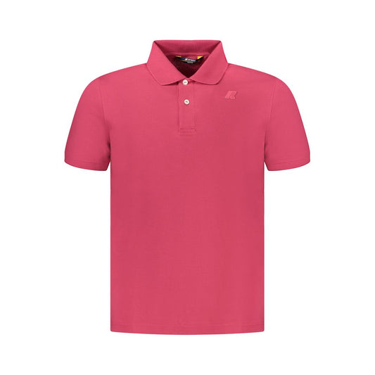K-WAY Pink Cotton Men Polo Shirt KW-34323-S
