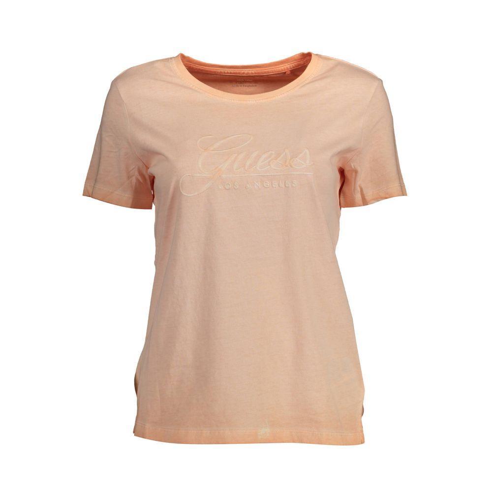 Guess Jeans Pink Cotton Women T-Shirt GU-37042-XS