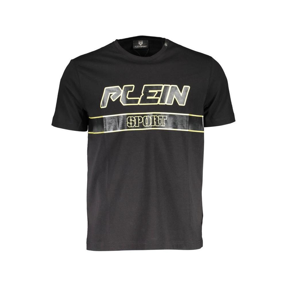 Plein Sport Black Cotton Men TShirt PL-10250-M