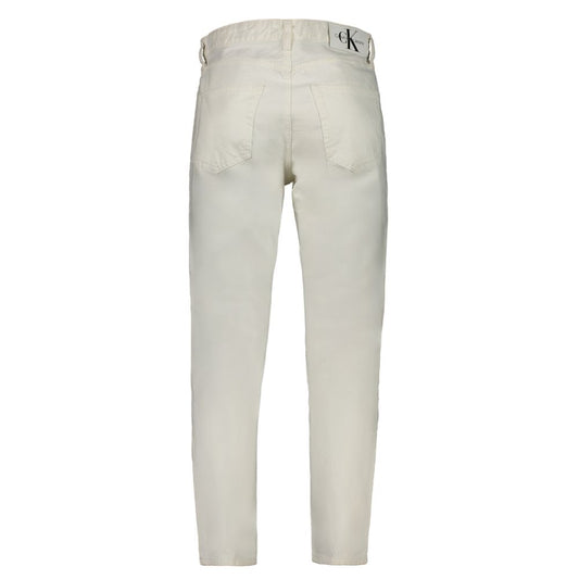 Calvin Klein White Cotton Jeans & Pant CA-29542-W28