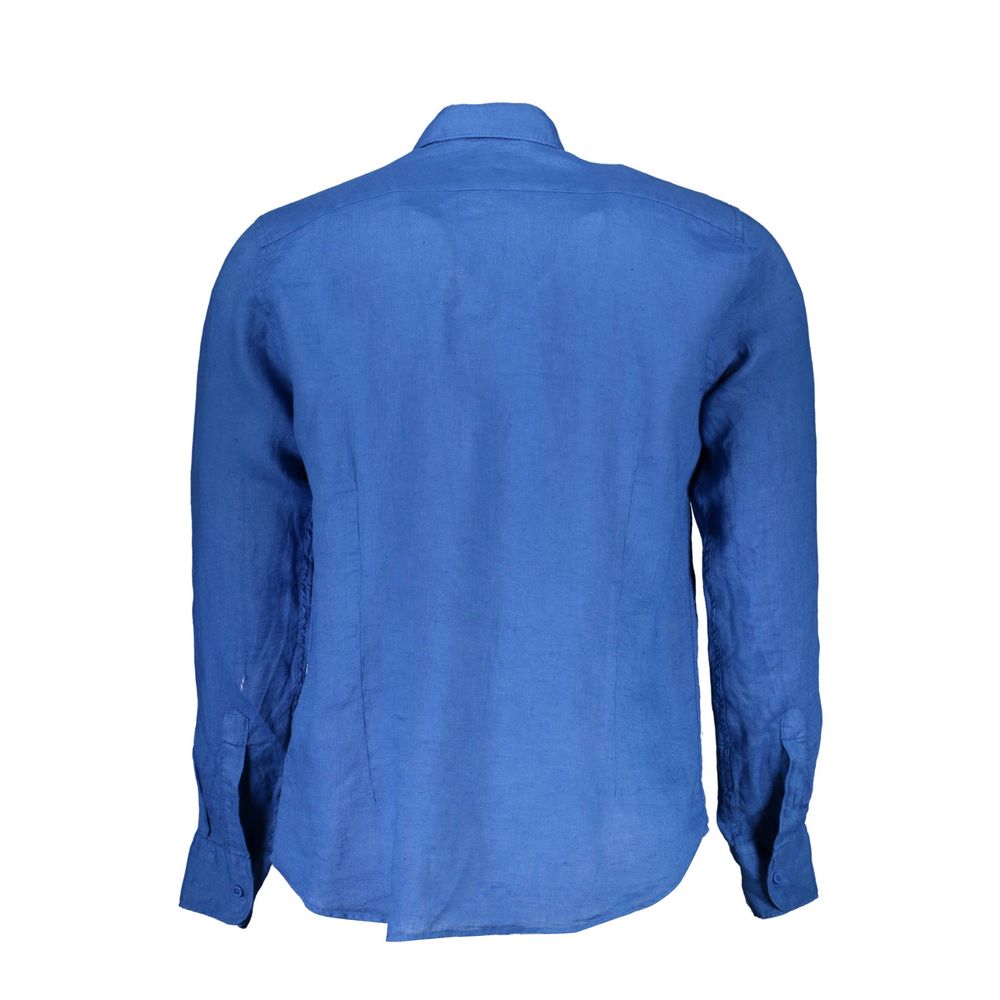 La Martina Blue Linen Shirt