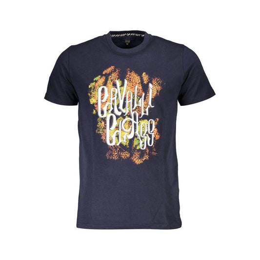 Cavalli Class Blue Cotton Men T-Shirt