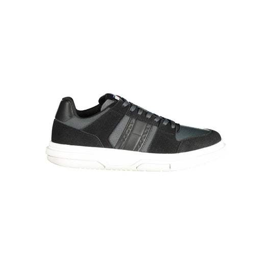 Tommy Hilfiger Black Leather Men Sneaker TO-33489-EU40/US7