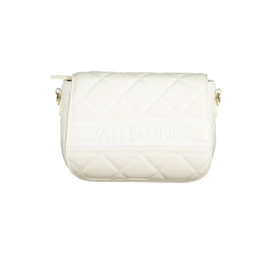 Mario Valentino Bianco Polyurethane Women's Bag with Adjustable Shoulder Strap