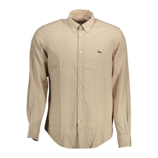 Harmont & Blaine Beige Cotton Men Shirt