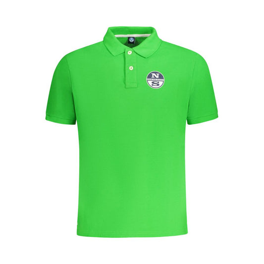 North Sails Green Cotton Men Polo Shirt NO-33981-S