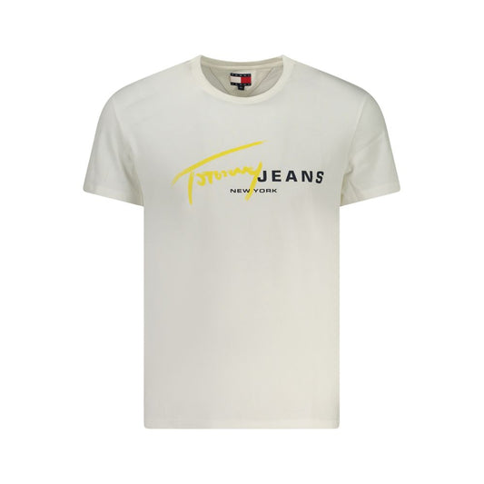 Tommy Hilfiger White Cotton Men T-Shirt TO-38460-S