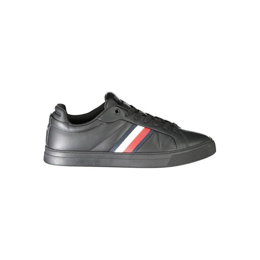 Tommy Hilfiger Black Leather Men Sneaker TO-31951-EU40/US7
