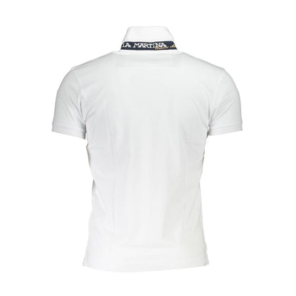 La Martina White Cotton Polo Shirt
