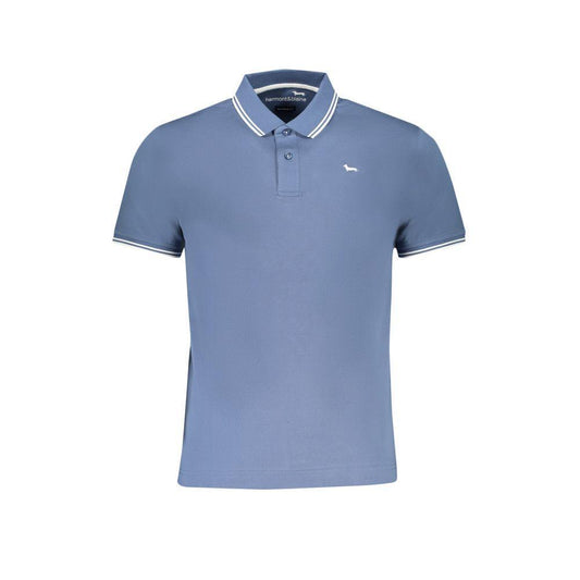 Harmont & Blaine Blue Cotton Polo Shirt HA-29113-L-FBB-379
