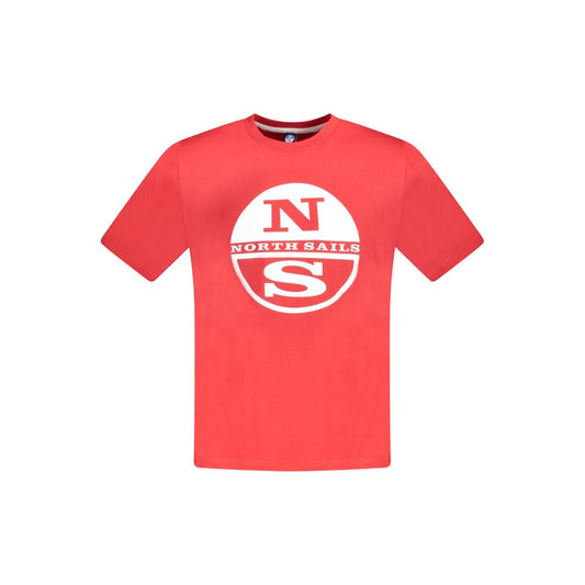 North Sails Red Cotton Men T-Shirt NO-33768-S