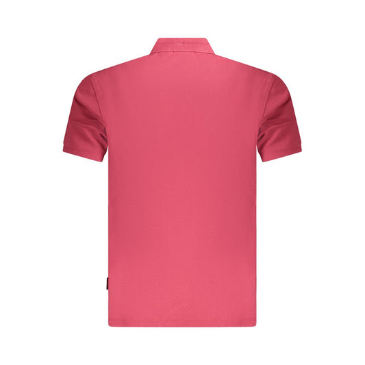 Napapijri Red Cotton Men Polo Shirt NA-35691-S
