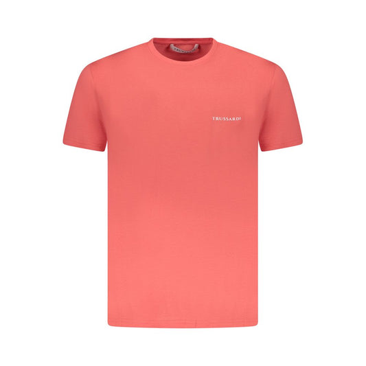 Trussardi Pink Cotton Men T-Shirt TR-36618-M