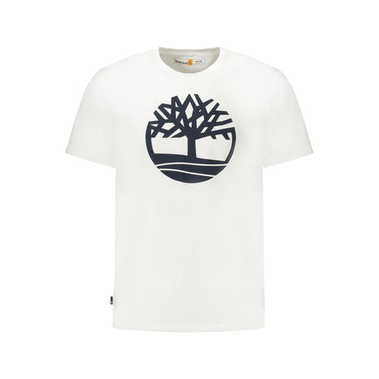 Timberland White Cotton Men T-Shirt TI-36794-S