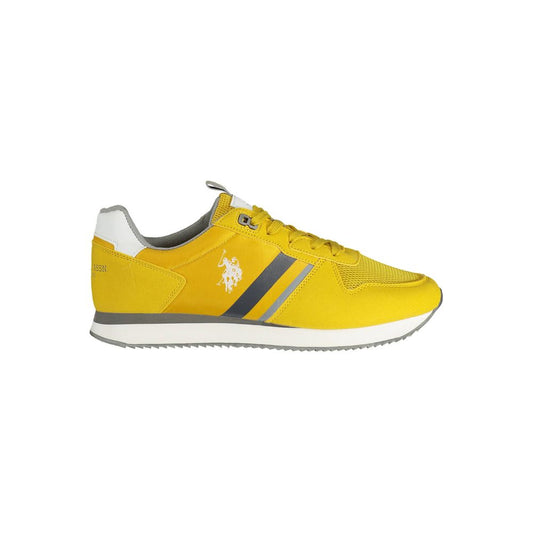 U.S. POLO ASSN. Yellow Polyester Men Sneaker with logo and stripe detail