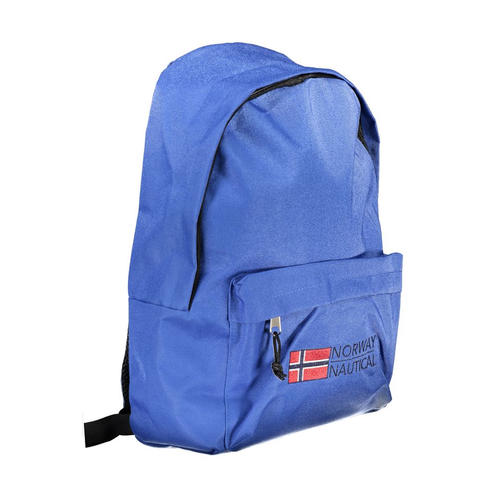 Norway 1963 Blue Polyester Men Backpack with adjustable straps and embroidered logo.