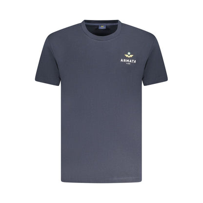 Armata Di Mare Blue Cotton Men T-Shirt with logo and short sleeves