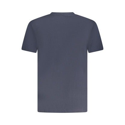 Back view of Armata Di Mare Blue Cotton Men T-Shirt showcasing classic design and premium fabric, perfect for casual wear.