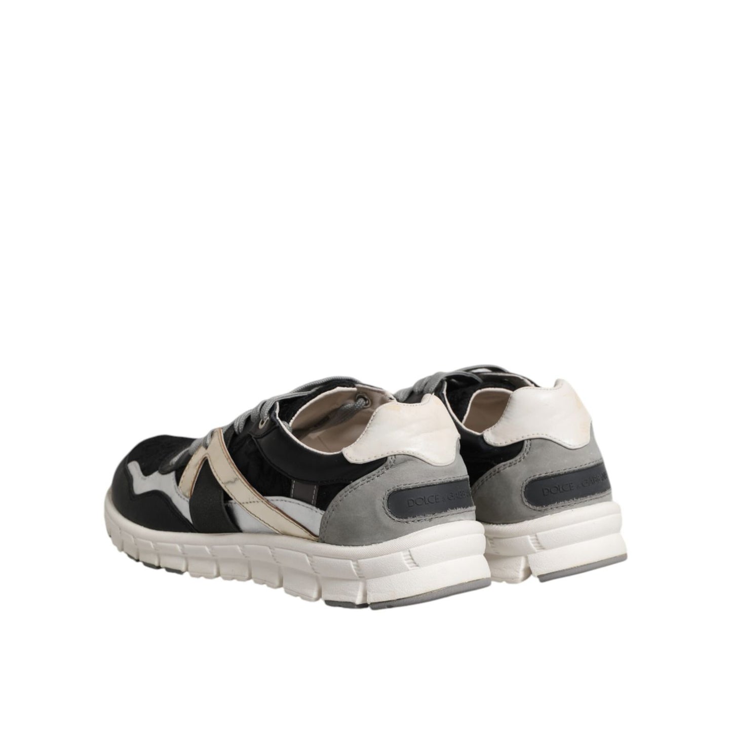 Dolce & Gabbana Multicolor Leather Suede Low Top Sneaker Shoes