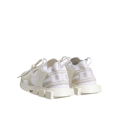 Dolce & Gabbana White Mesh Sorrento Trekking Sneakers Shoes