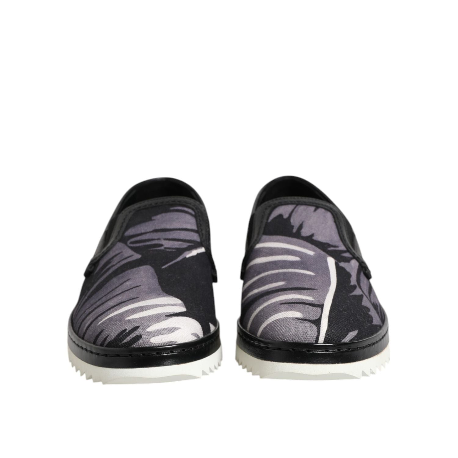 Dolce & Gabbana Black Tropical Slip On Men Sneakers Shoes