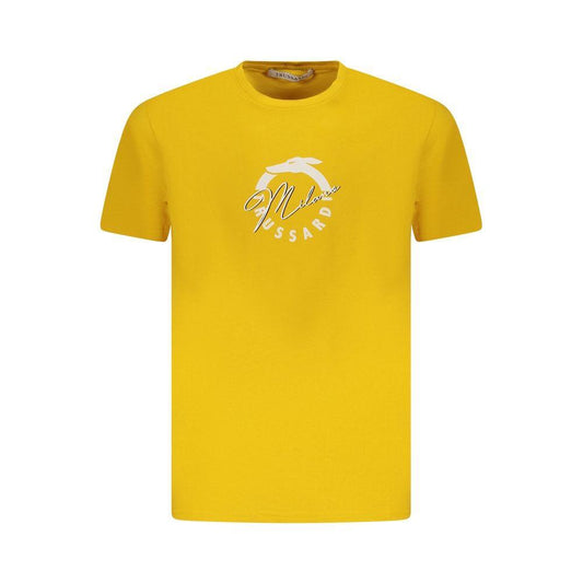 Trussardi Yellow Cotton Men T-Shirt TR-36625-XXL