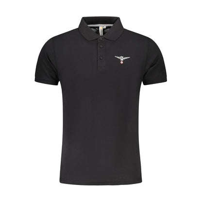 Accademia Militare Black Cotton Polo Shirt