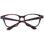 Guess Pink Women Glasses Frame in acetate with full-rim square style, demo lenses, and rose color. Includes branded case.