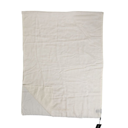 Dolce & Gabbana White Cashmere Neck Warmer Wrap Shawl Scarf