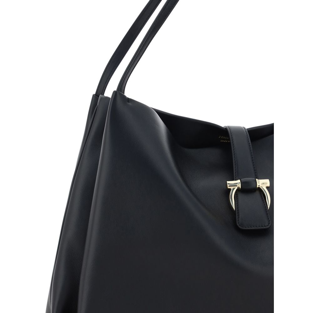 Ferragamo Black Calf Leather Bos Taurus Handbag 1728,72470364320,Bags,Black,Ferragamo,Handbags - Bags,New with tags,Women