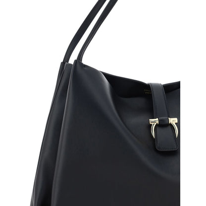 Ferragamo Black Calf Leather Bos Taurus Handbag 1728,72470364320,Bags,Black,Ferragamo,Handbags - Bags,New with tags,Women