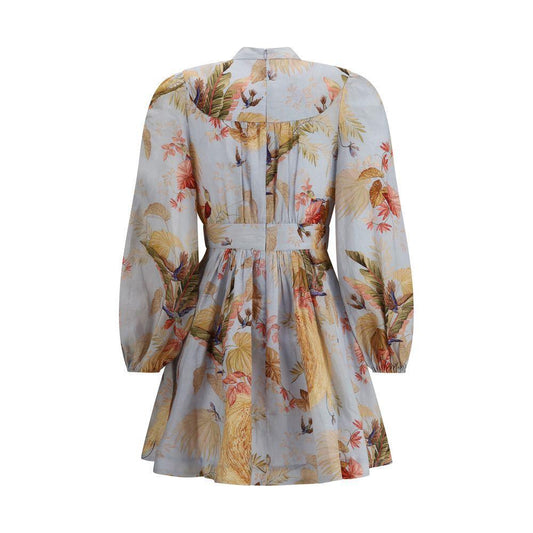 Zimmermann Ascension Plunge Mini Dress ZI-5147DSS253LBPFL-2