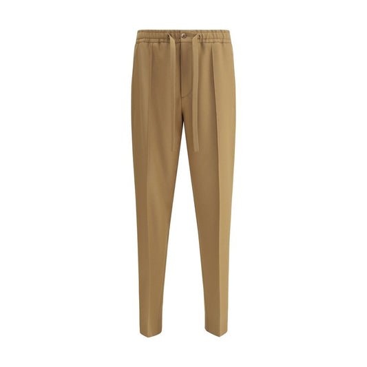 Valentino Brown Polyester Casual Pants