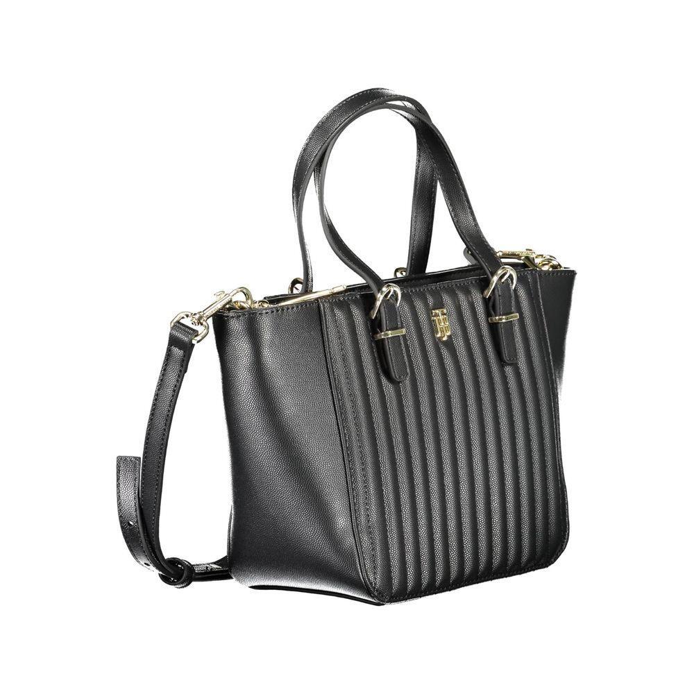 Tommy Hilfiger Black Polyurethane Women Handbag