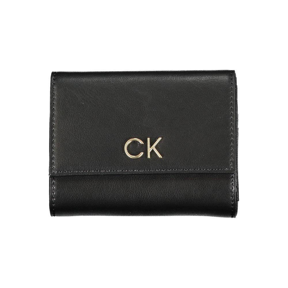 Calvin Klein Black Polyurethane Women Wallet
