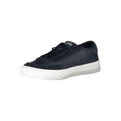 Tommy Hilfiger Blue Polyester Sneaker with laces, contrast details, and logo