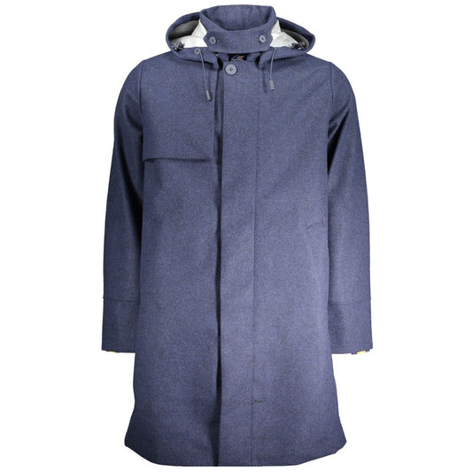 K-WAY Blue Polyester Jackets & Coat
