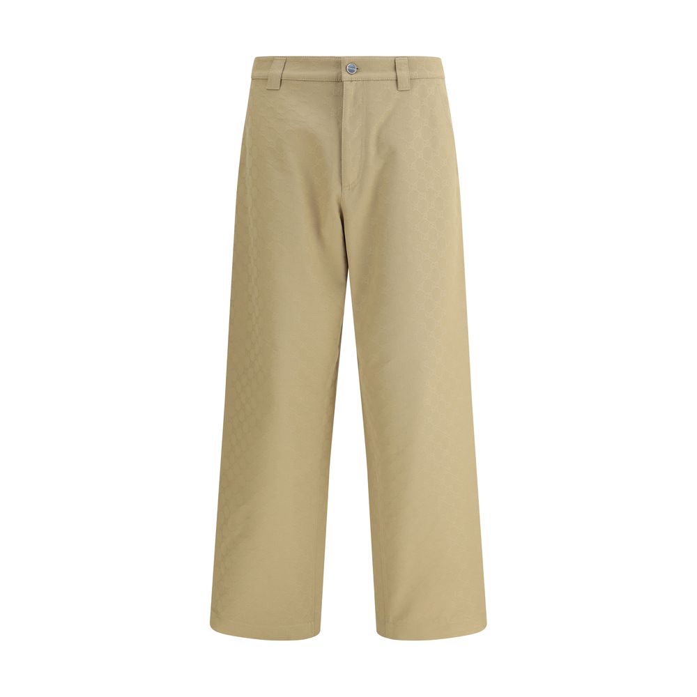 Gucci Beige Cotton Casual Pants