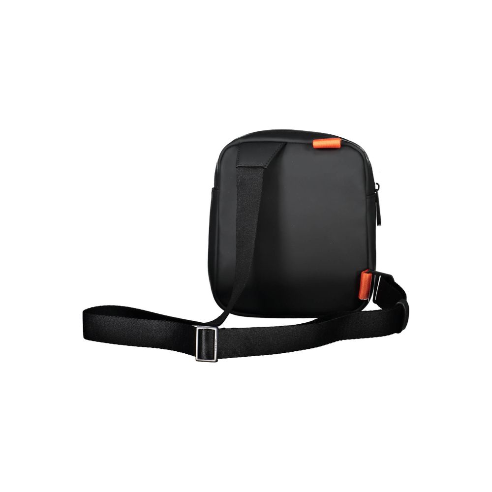 Front view with bag zipped and handles upright.
