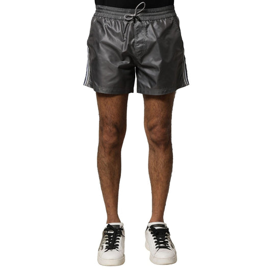 Dolce & Gabbana Gray Polyester Mid Waist Casual Bermuda Shorts