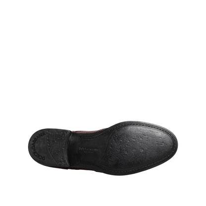 Dolce & Gabbana Brown Leather Lace Up Derby Dress Shoes