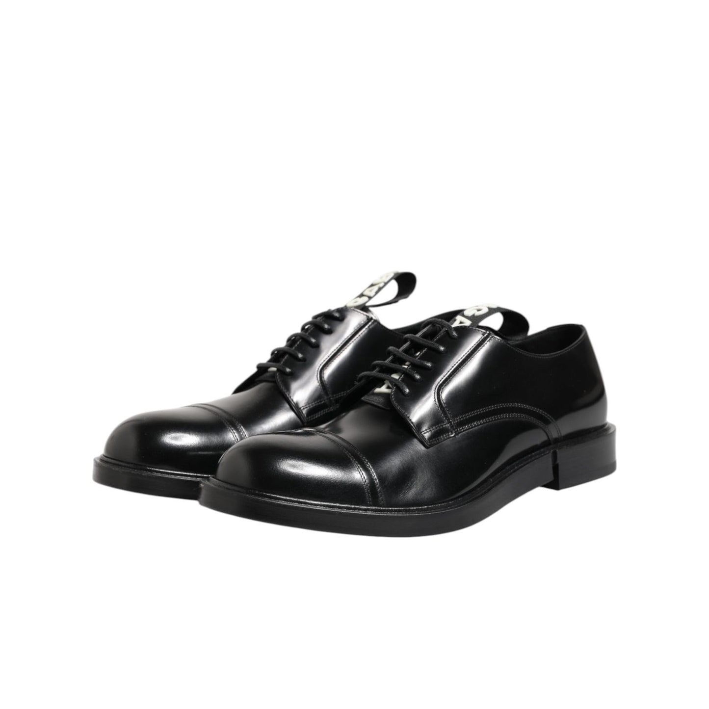 Dolce & Gabbana Black Leather Dress Lace Up Men Formal Shoes