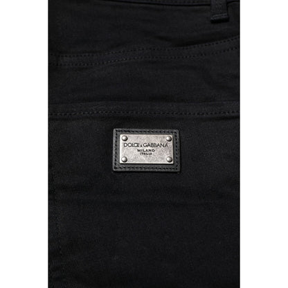 Dolce & Gabbana Black Cotton Skinny Denim Jeans