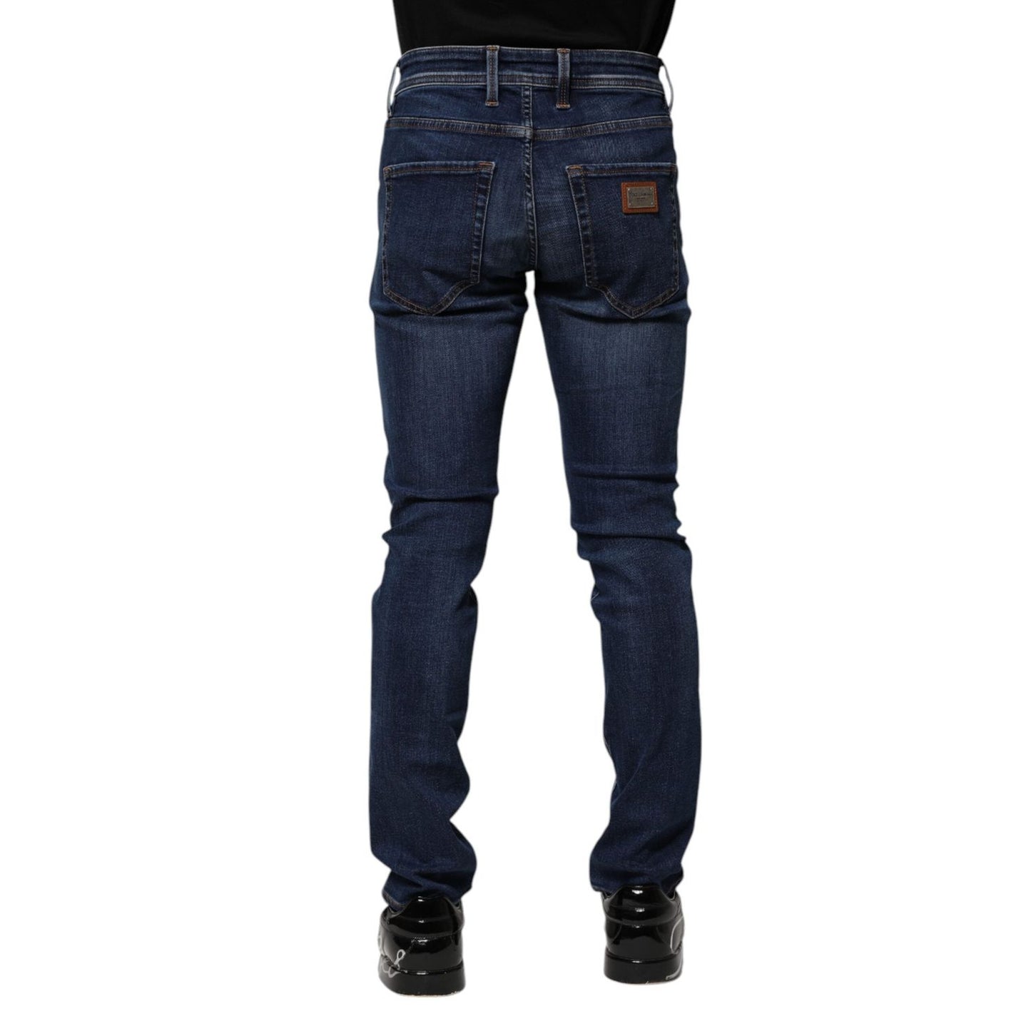 Dolce & Gabbana Dark Blue Cotton Skinny Denim Jeans