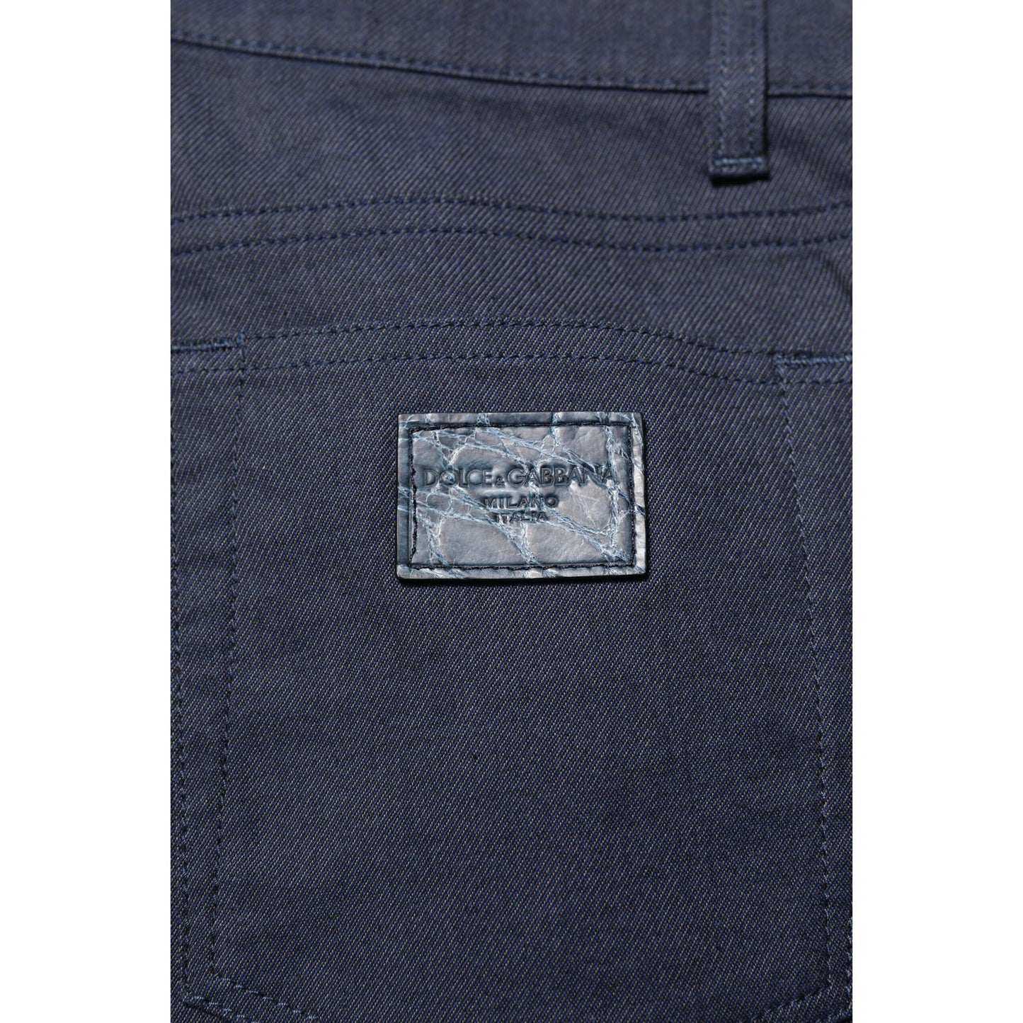 Dolce & Gabbana Dark Blue Cotton Skinny Denim Jeans